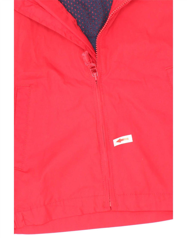 Tommy Hilfiger Boys Hooded Bomber Jacket 4-5 Years Red Colourblock
