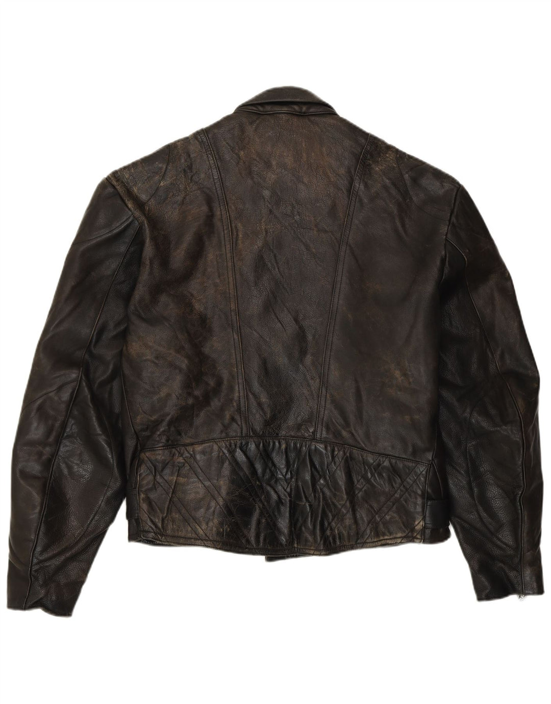 Harro Herre Læder Racer Jakke IT 52 XL Sort Læder