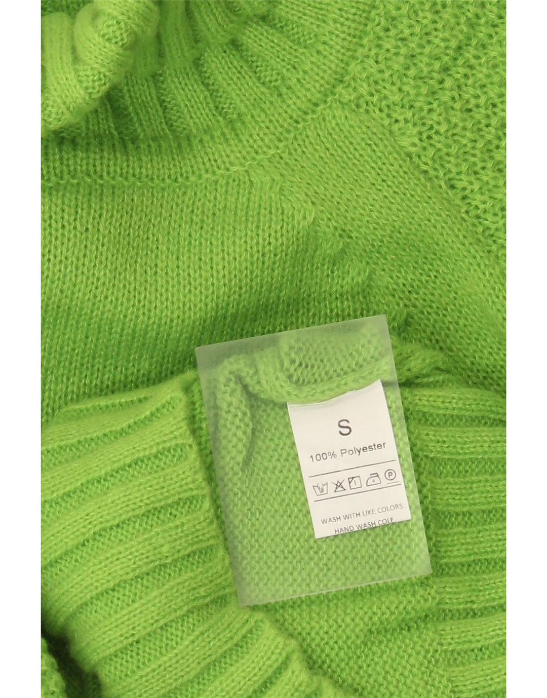 Vintage Dame Oversized Roll Neck Jumper Sweater UK 10 Small Green