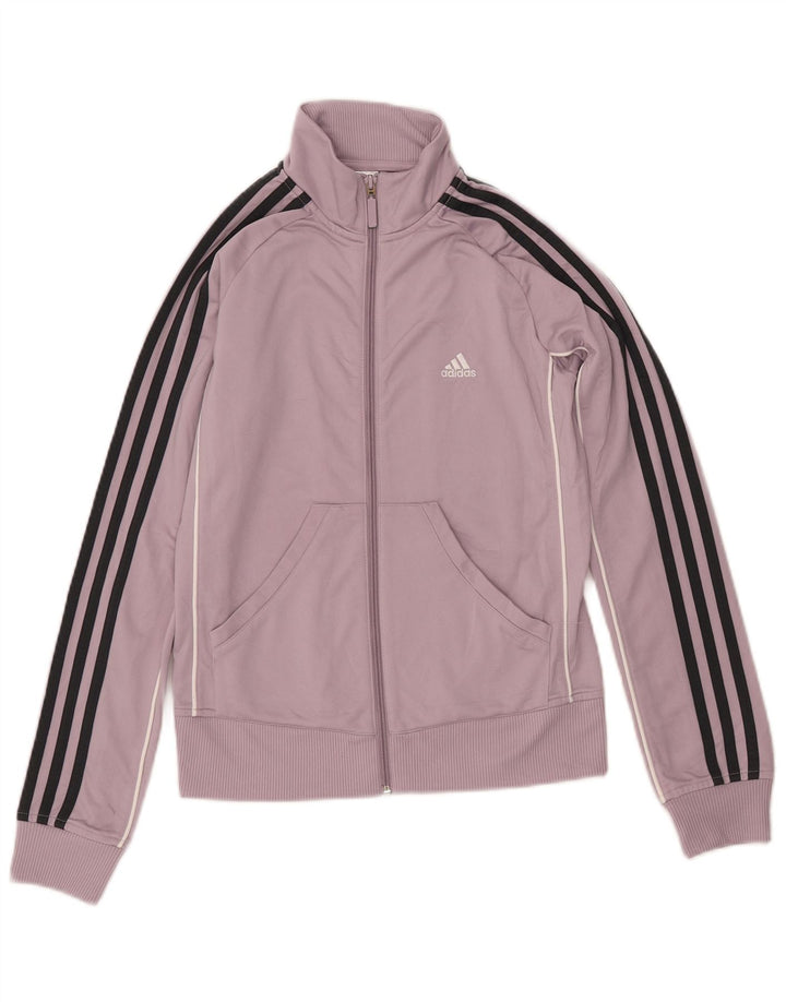 ADIDAS træningsdragt topjakke til kvinder UK 12 Medium Lilla Bomuld