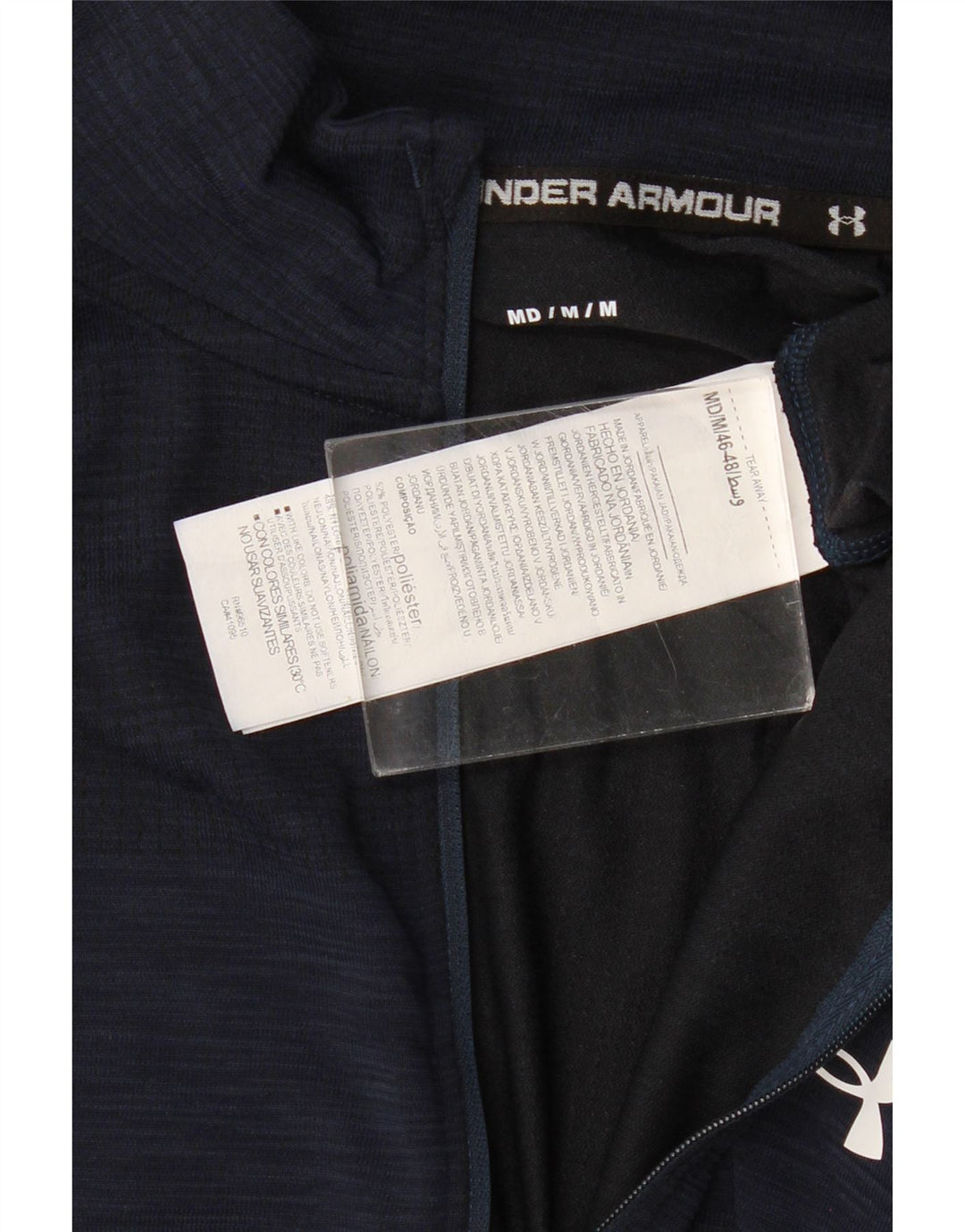 UNDER ARMOUR Herre lynlåshals top langærmet medium marineblå polyester