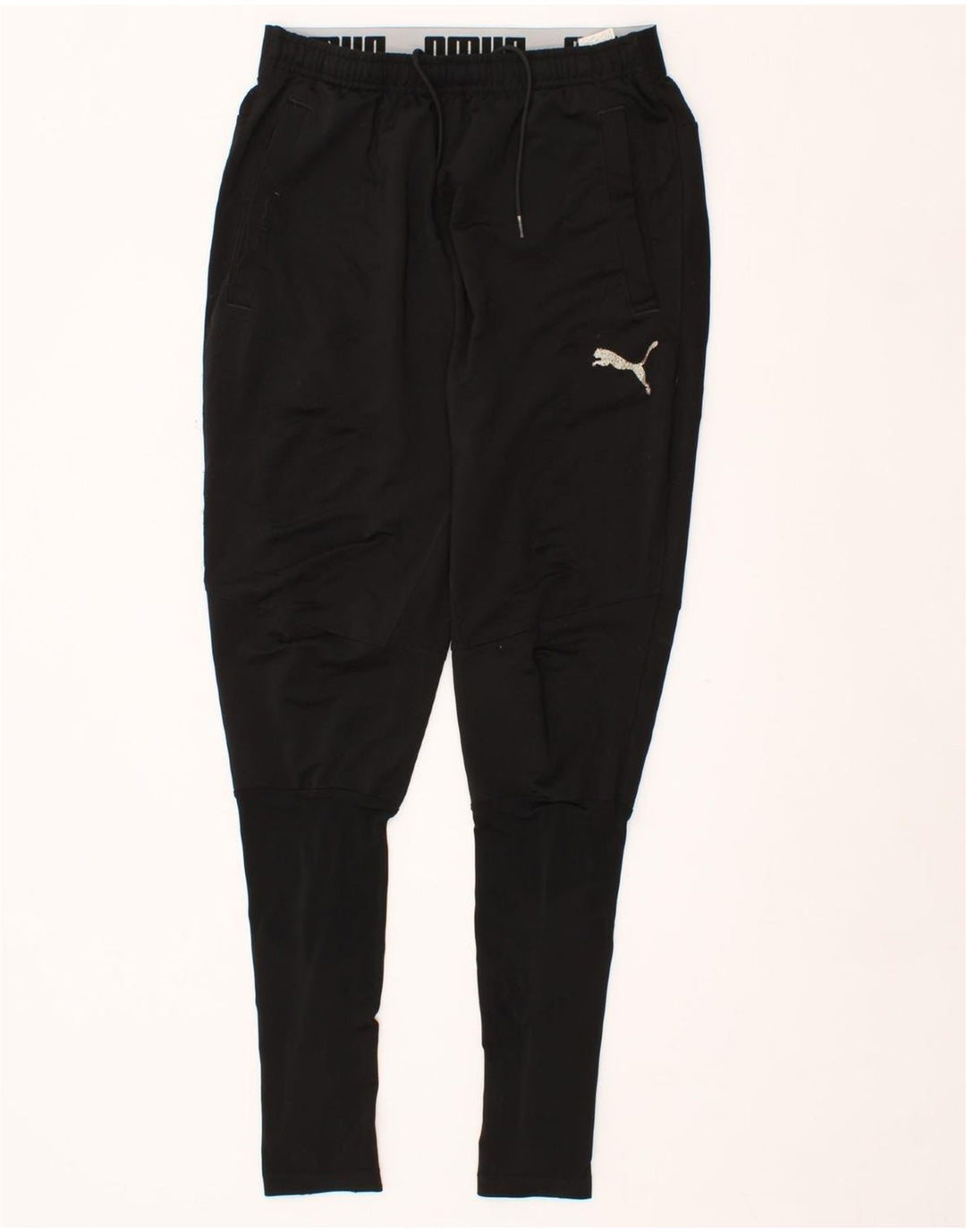 PUMA Mens Graphic Tracksuit Trousers Small Black Polyester Vintage Puma and Second-Hand Puma from Messina Hembry 
