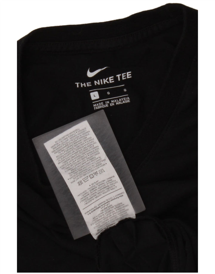 NIKE T-shirt top til mænd, stor sort bomuld