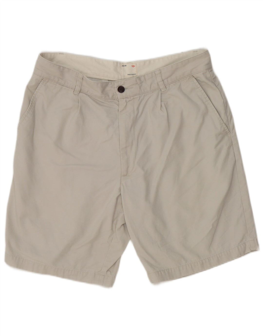 Dockers Herre Khakis Chino Shorts W34 Large Grå Bomuld