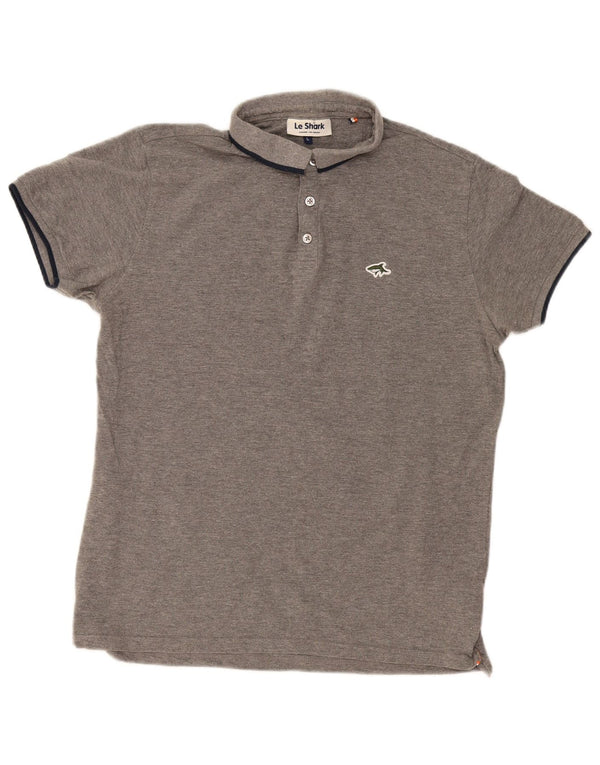 Le Shark Herre Polo Shirt Stor Grå Bomuld
