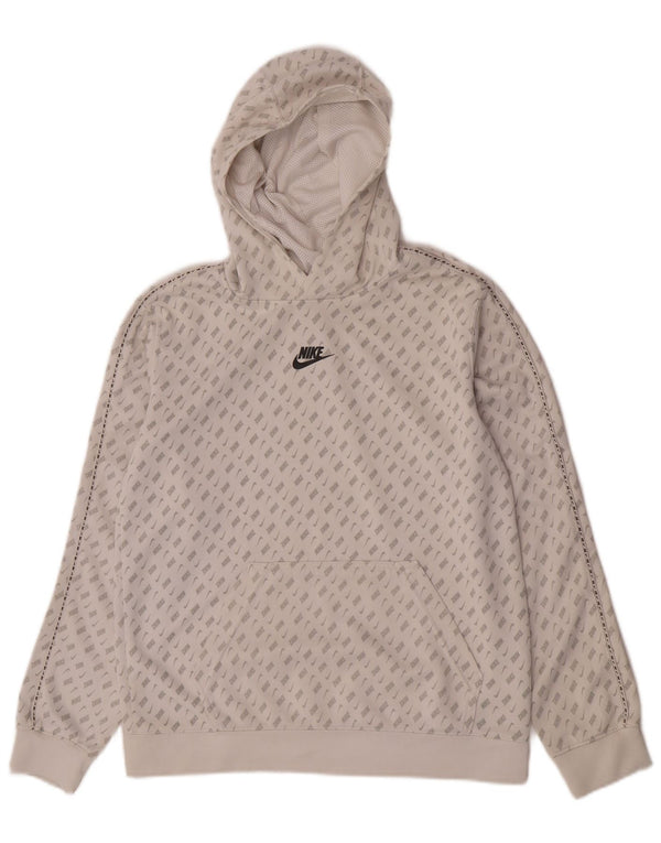 Nike drenge grafisk hættetrøje 13-14 år XL Hvid polyester