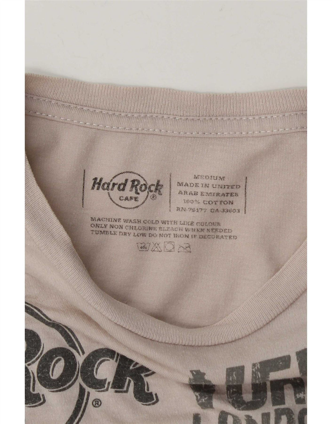 Hard Rock Cafe Herre Prag Grafisk T-Shirt Top Medium Hvid Bomuld