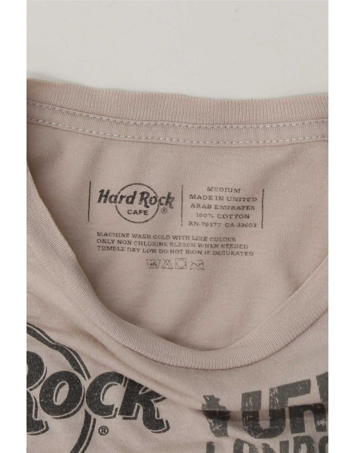 Hard Rock Cafe Herre Prag Grafisk T-Shirt Top Medium Hvid Bomuld