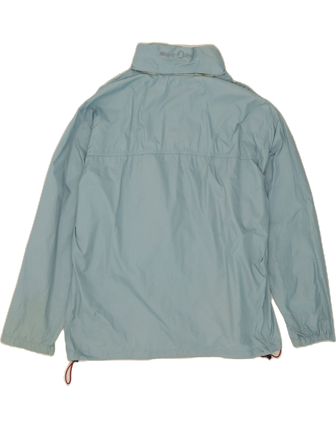 MURPHY & NYE Mens Hooded Rain Jacket UK 42 XL Blue Polyamide Vintage Murphy & Nye and Second-Hand Murphy & Nye from Messina Hembry 