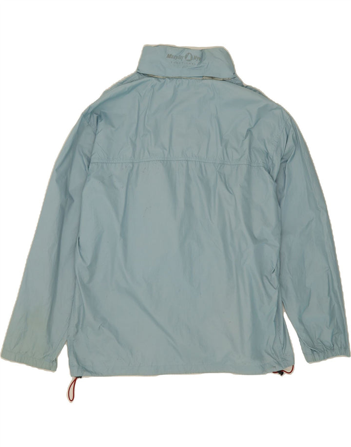 MURPHY & NYE Mens Hooded Rain Jacket UK 42 XL Blue Polyamide Vintage Murphy & Nye and Second-Hand Murphy & Nye from Messina Hembry 