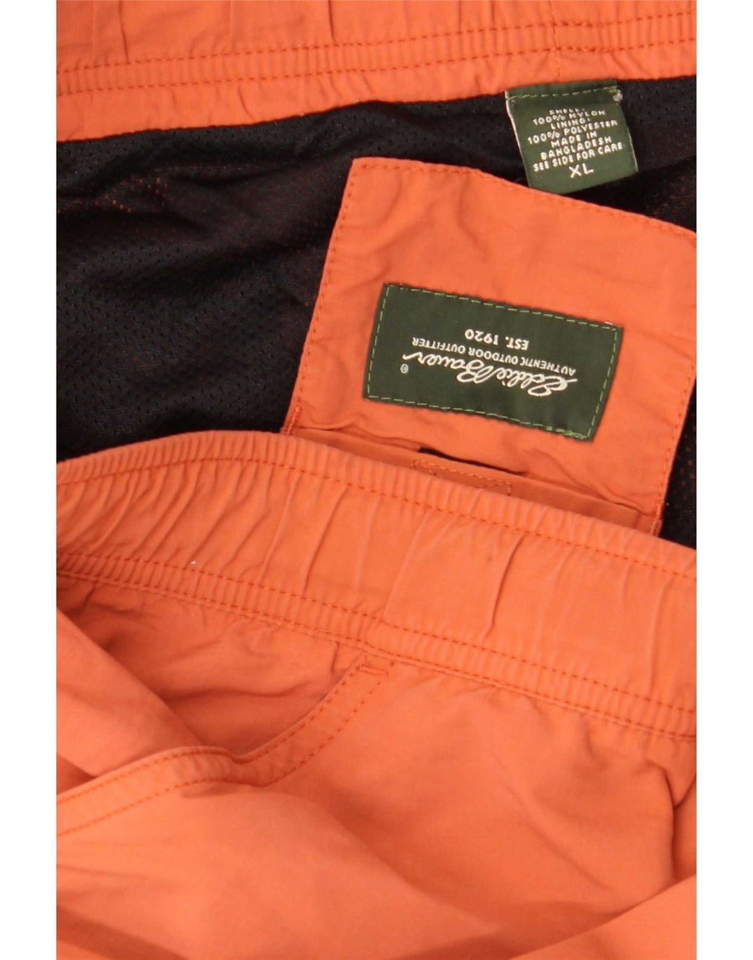 Eddie Bauer Herre Sportshorts XL Orange Nylon