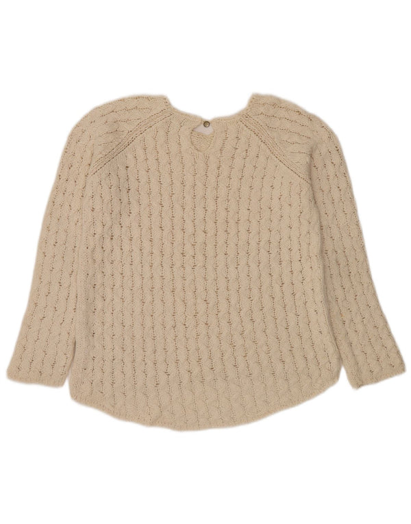 Zara piger sweater med rund hals 11-12 år Off White Bomuld