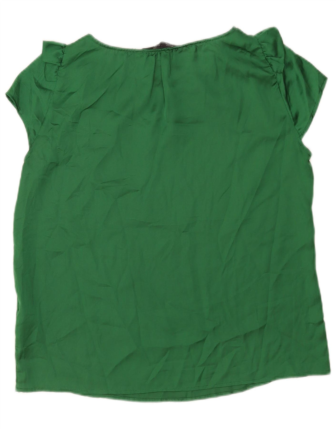 Zara Dame Bluse Top UK 14 Stor Grøn Polyester