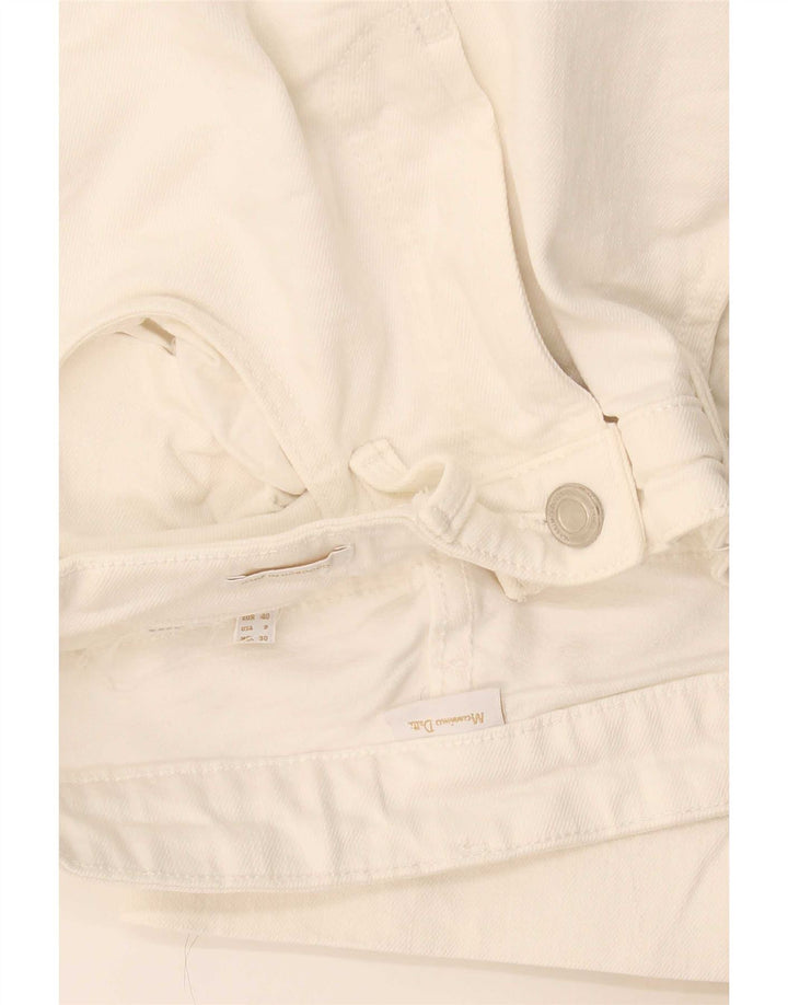 Massimo Dutti Dame Cropped Jeans EU 40 Medium W30 L24 Hvid