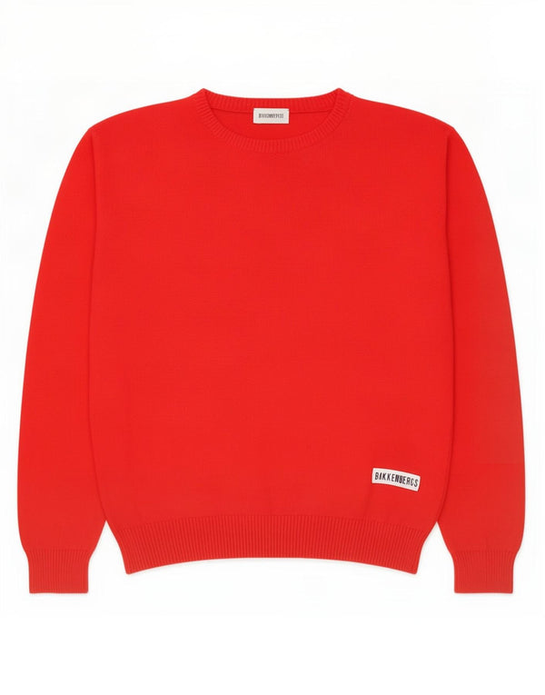 Bikkembergs Boys Boat Neck Jumper Sweater 13-14 År Rød Bomuld