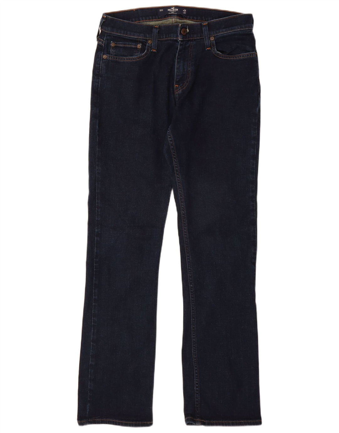 HOLLISTER Dame Bootcut Jeans W30 L32 Marineblå Bomuld