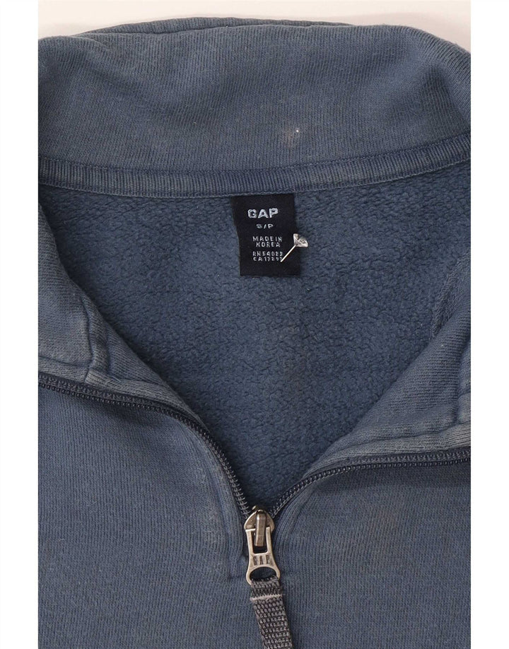 Gap Herre Zip Neck Sweatshirt Jumper Small Blue