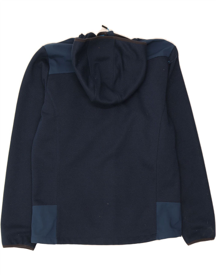 CMP Mens Zip Hoodie Sweater IT 52 Large Navy Blue Colourblock Polyester Vintage CMP and Second-Hand CMP from Messina Hembry 