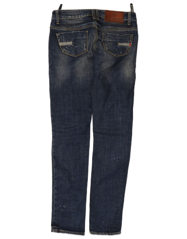 Zu Elements Dame Distressed Skinny Jeans W26 L30 Blå Bomuld