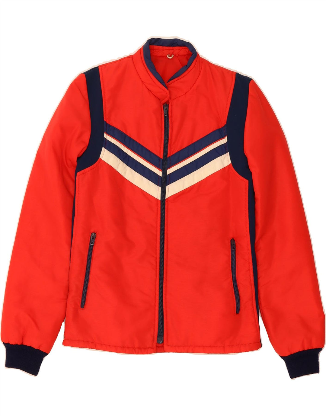 VINTAGE Womens Bomber Jacket UK 10 Small Red Colourblock Polyamide Vintage Vintage and Second-Hand Vintage from Messina Hembry 