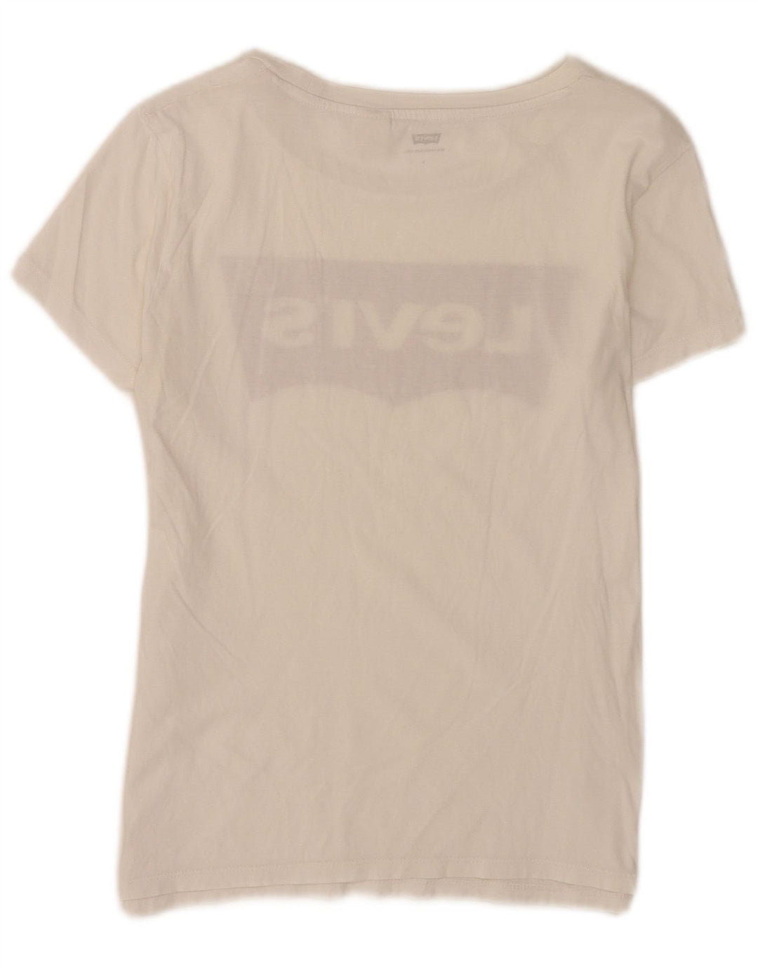 Levi's Dame Grafisk T-Shirt Top UK 10 Small White