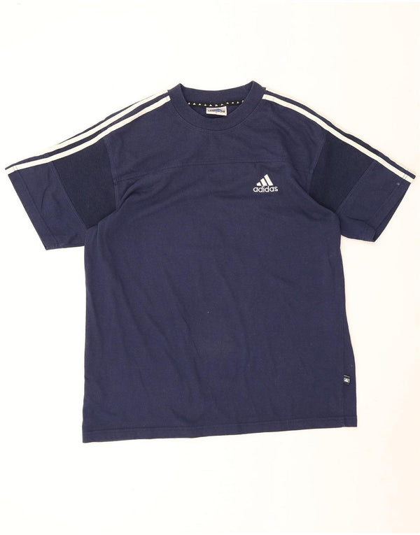 Adidas Herre T-Shirt Top Stor Marineblå Bomuld