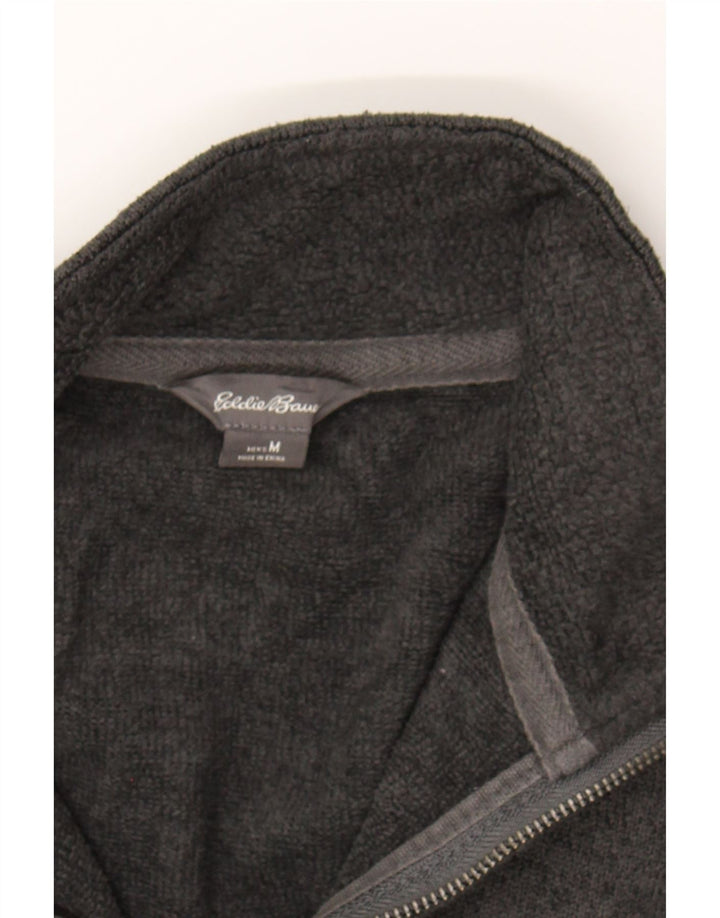 EDDIE BAUER Mens Zip Neck Sweatshirt Jumper Medium Grey Polyester Vintage Eddie Bauer and Second-Hand Eddie Bauer from Messina Hembry 