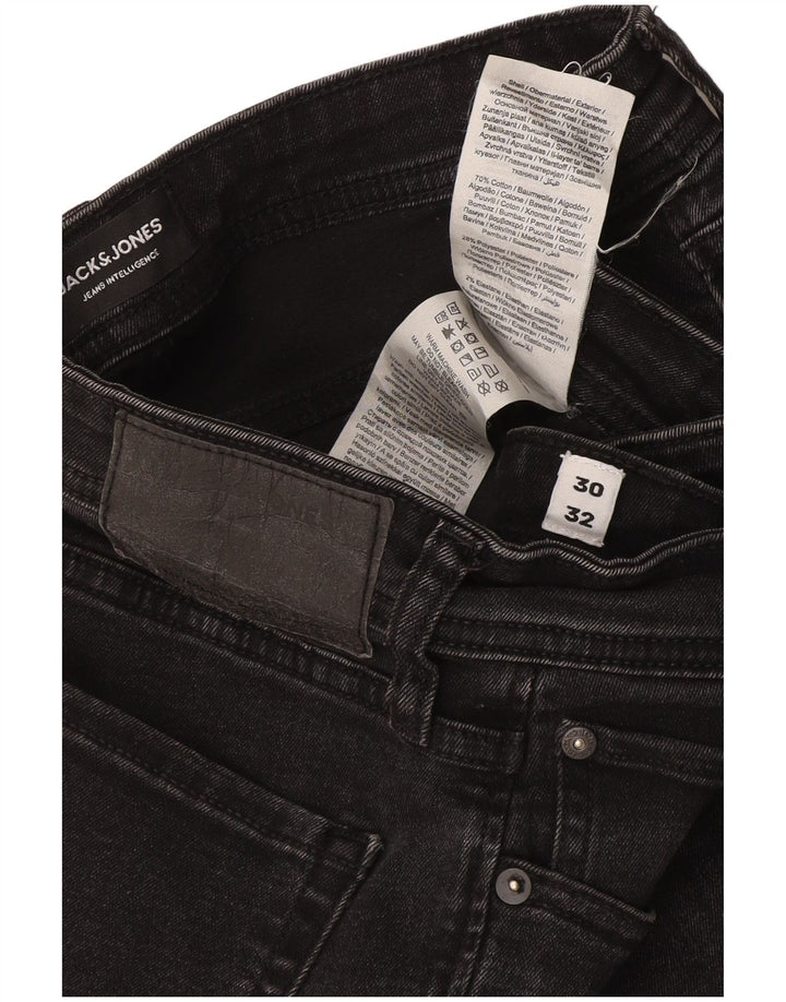 Jack & Jones Herre GLENN Slim Jeans W30 L32 Grå Bomuld