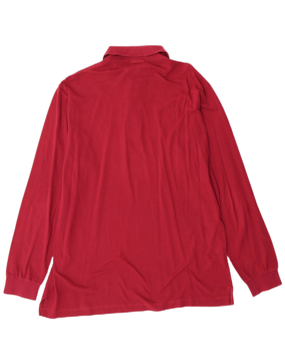 SERGIO TACCHINI Langærmet poloskjorte til mænd Medium rødbrun bomuld