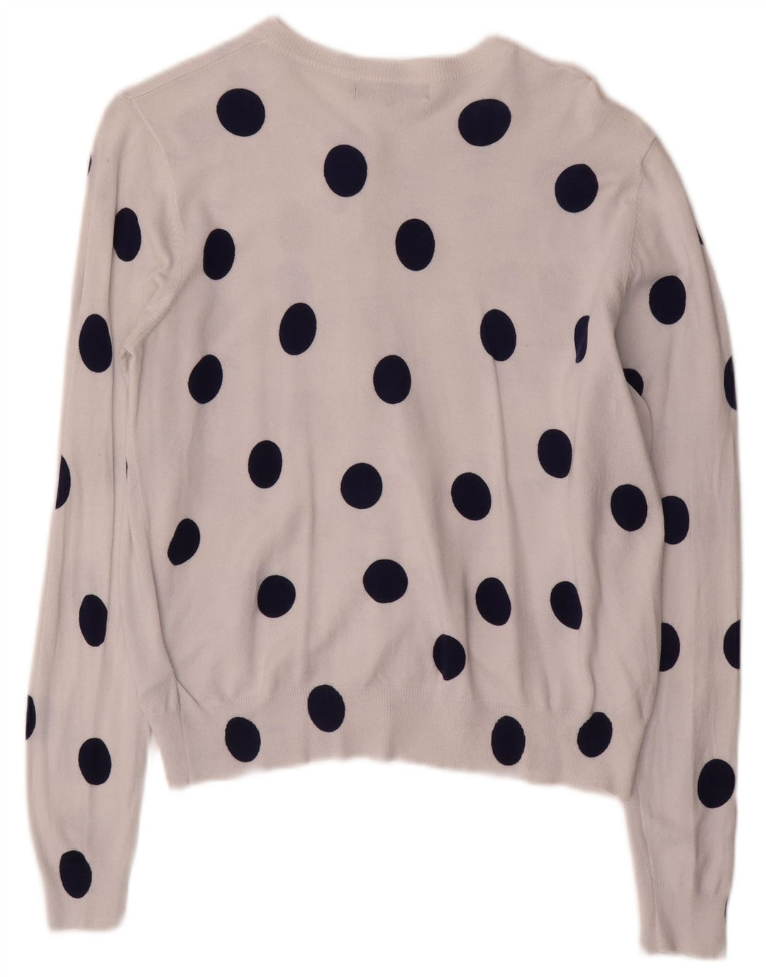 Marks & Spencer Dame Cardigan Sweater UK 16 Large White Polka Dot Viscose
