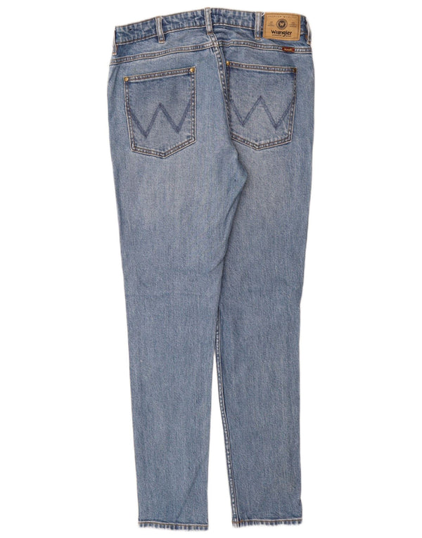 WRANGLER Dame Skinny Jeans W34 L30 Blå Bomuld