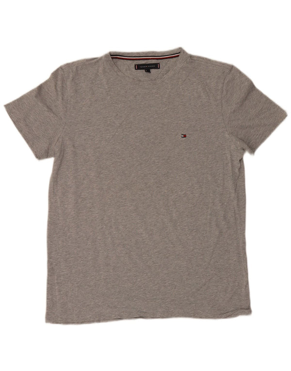 Tommy Hilfiger Herre T-Shirt Top Stor Grå Flecked