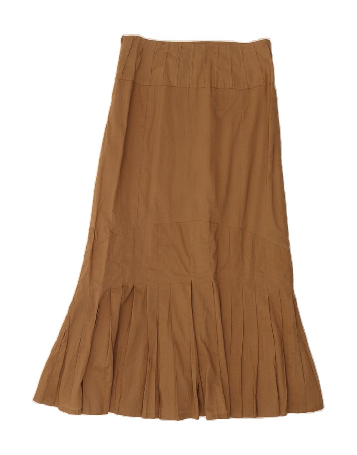 PENNY PULL Womens Low Waist Pleated Maxi Skirt UK 8 Small W29  Beige Vintage Penny Pull and Second-Hand Penny Pull from Messina Hembry 