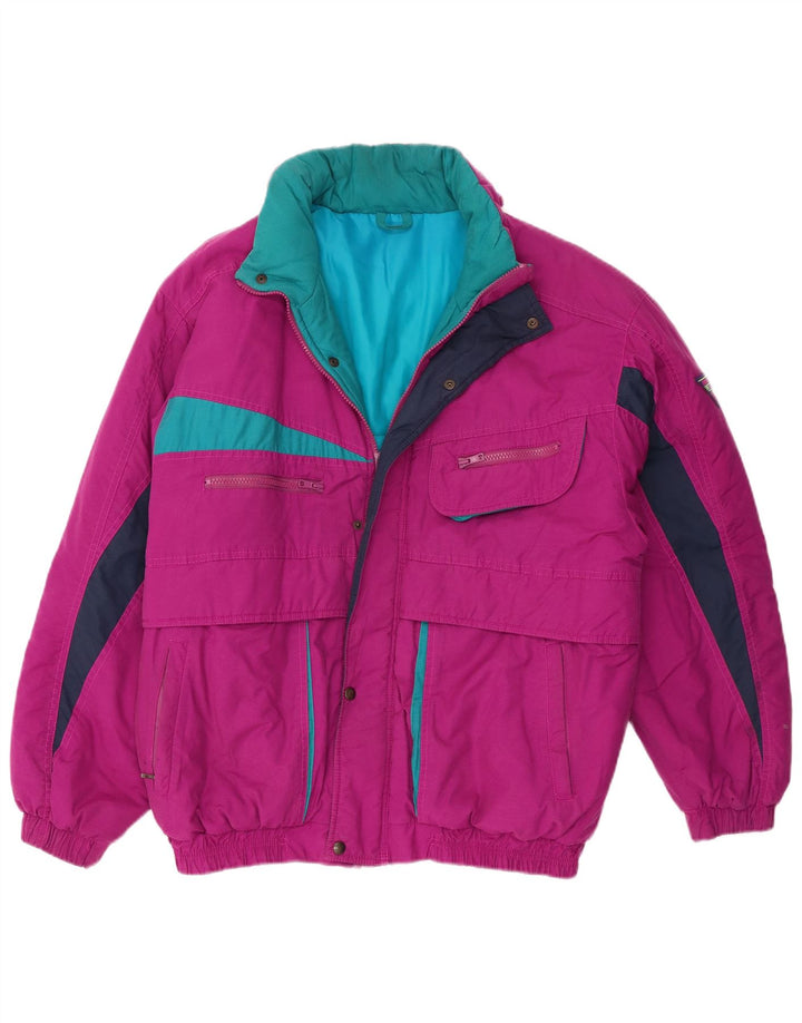 Brugi Herre hættepolstret jakke IT 48 Medium Lilla Colourblock Polyester