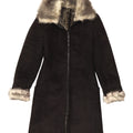 Vintage Sherpa overfrakke til kvinder IT 40 Small Black