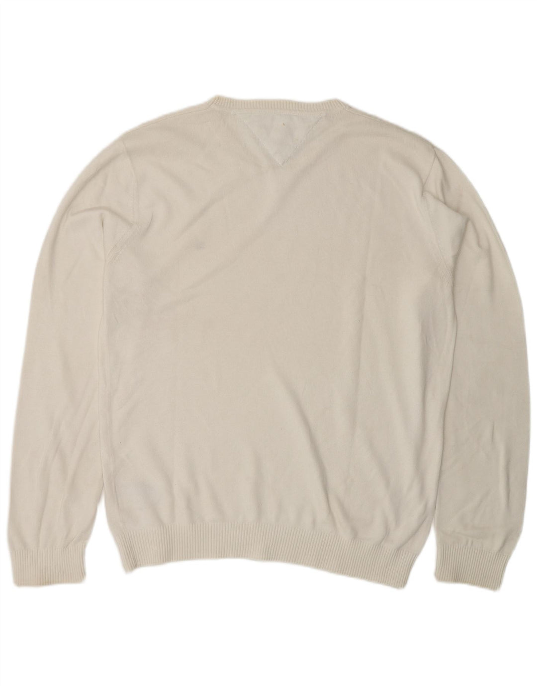 Tommy Hilfiger Herre Crew Neck sweater Medium White Bomuld