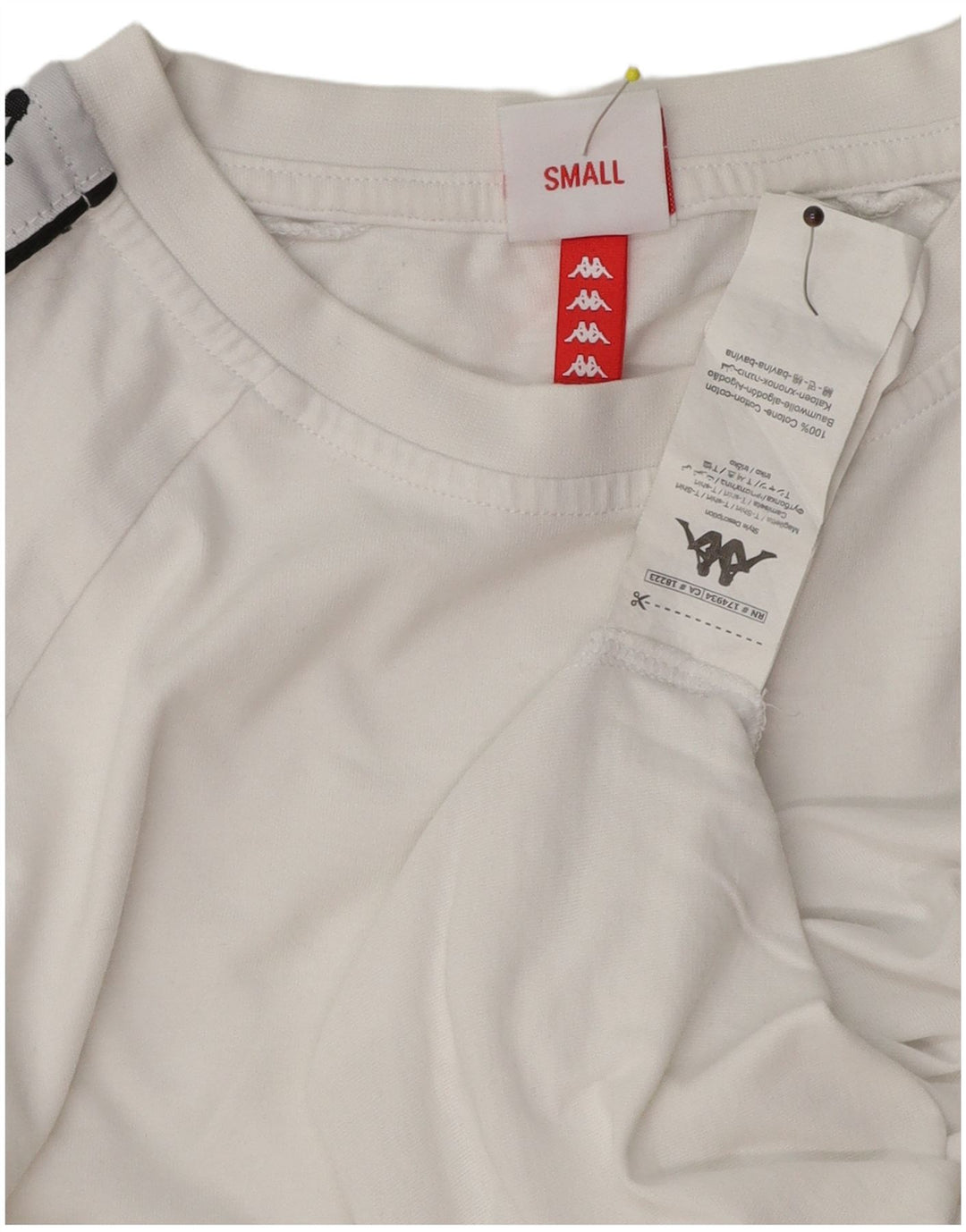 Kappa Herre grafisk T-shirt Top Lille hvid bomuld