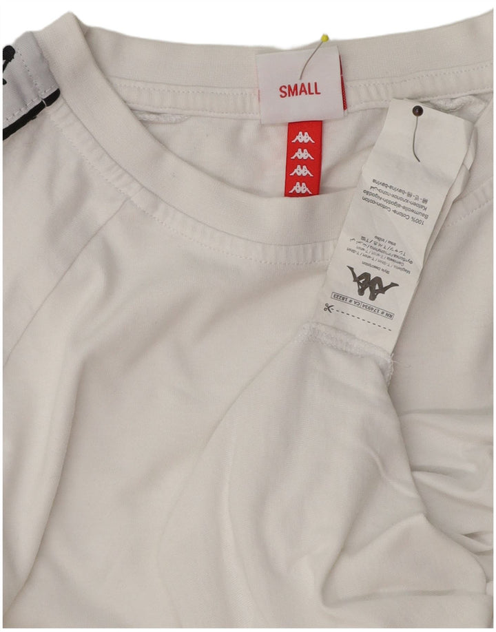 Kappa Herre grafisk T-shirt Top Lille hvid bomuld