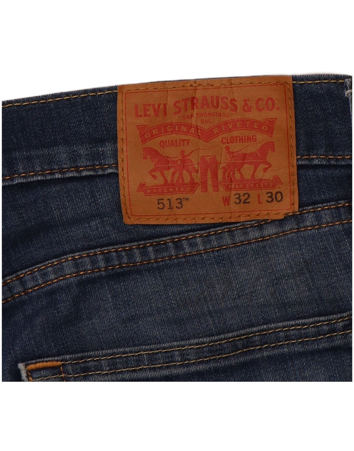 LEVI'S Mens 513 Slim Fit Straight Jeans W32 L30 Blue