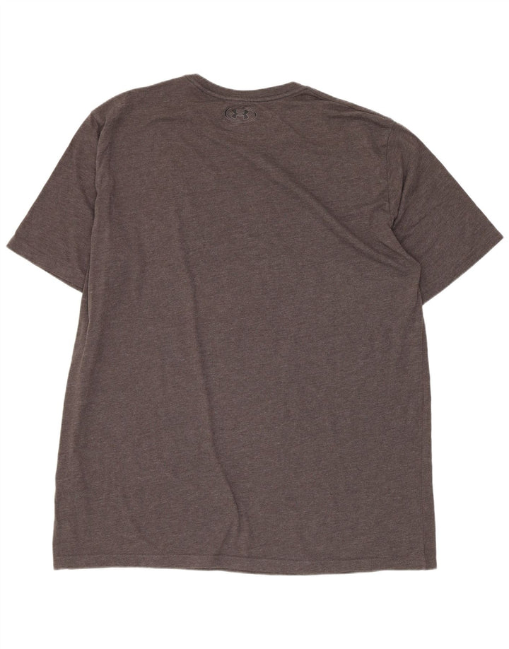 Under Armour Herre Grafisk T-Shirt Top 2XL Grå Bomuld