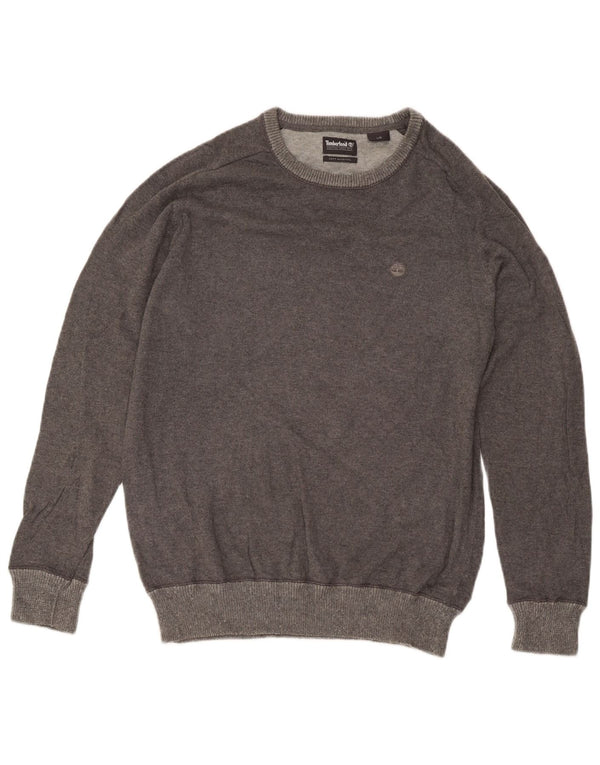 Timberland Herre sweater med rund hals, stor grå bomuld