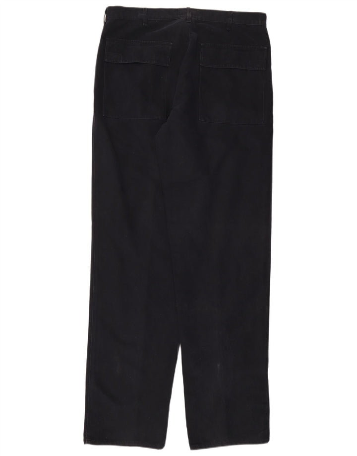 ARMANI Lige Chinobukser til mænd EU 52 XL W36 L36 Marineblå Bomuld