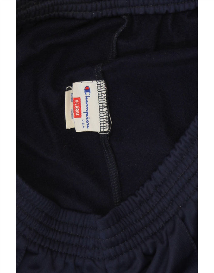 CHAMPION Mens Graphic Tracksuit Trousers XL Navy Blue Polyester Vintage Champion and Second-Hand Champion from Messina Hembry 