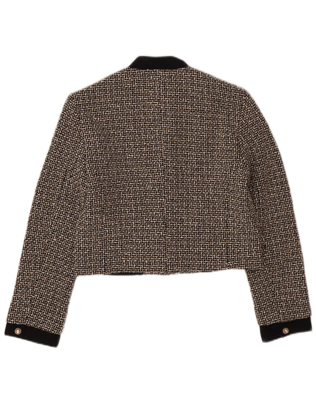 Zara Womens Crop 3-knaps blazerjakke UK 10 Lille flerfarvet ternet