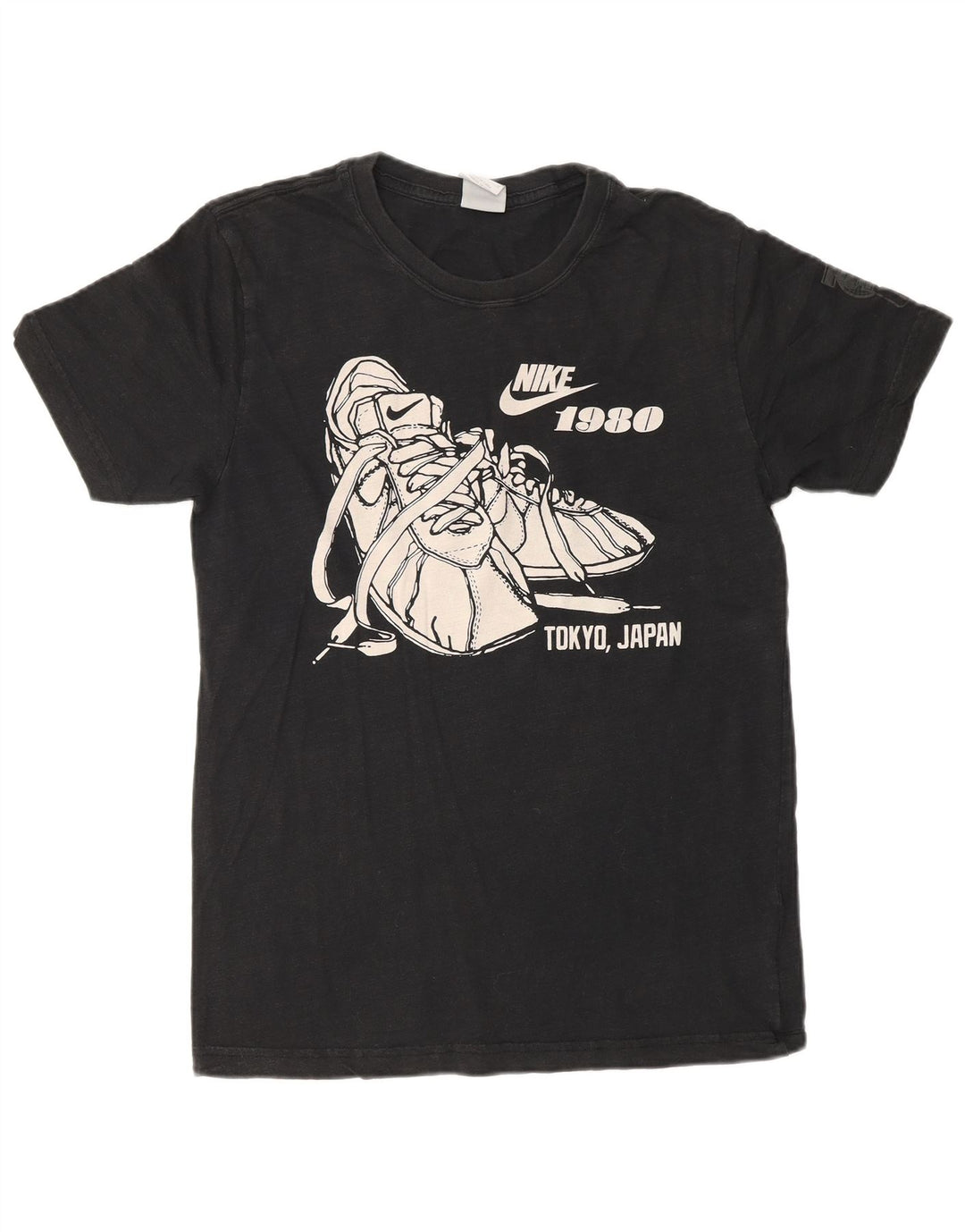 Nike Herre grafisk T-shirt Top Medium Sort Bomuld