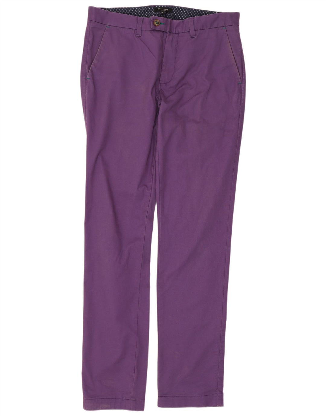 Ted Baker Herre Slim Chino Bukser W32 L33 Lilla Bomuld