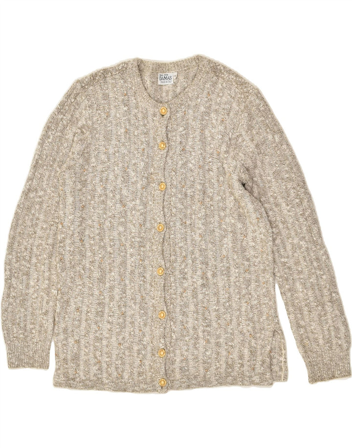 VINTAGE Womens Cardigan Sweater UK 16 Large Grey | Vintage Vintage | Thrift | Second-Hand Vintage | Used Clothing | Messina Hembry 