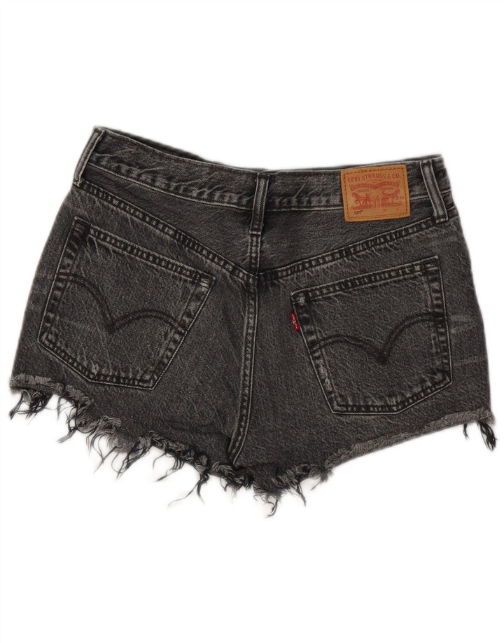 Levi's Womens 501 Distressed denimshorts W28 mellemgrå bomuld