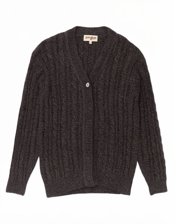 Balloon Womens Cardigan Sweater Medium Grey Wool