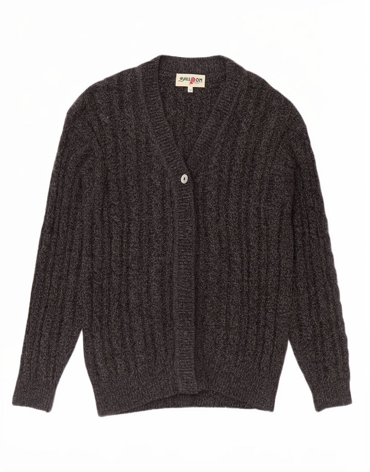 Ballon dame cardigan sweater mellemgrå uld